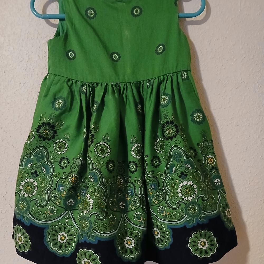 GAP Green Sleeveless Sundress with Embroidered Skirt